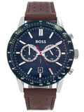 Hugo Boss Allure Blue Dial Brown Leather Strap Watch for Men - 1513921 Buy Now By Hugo Boss