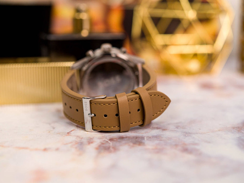 Hugo Boss Allure Black Dial Brown Leather Strap Watch for Men - 1513964 Buy Now By Hugo Boss