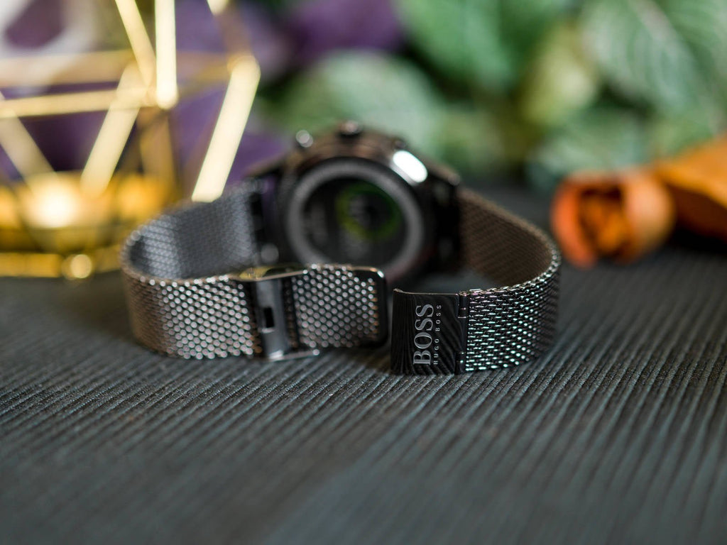 Hugo Boss Associate Grey Dial Grey Mesh Bracelet Watch for Men - 1513870 Buy Now By Hugo Boss