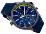 Hugo Boss Globetrotter Blue Dial Blue Silicone Strap Watch for Men - 1513821 Buy Now By Hugo Boss