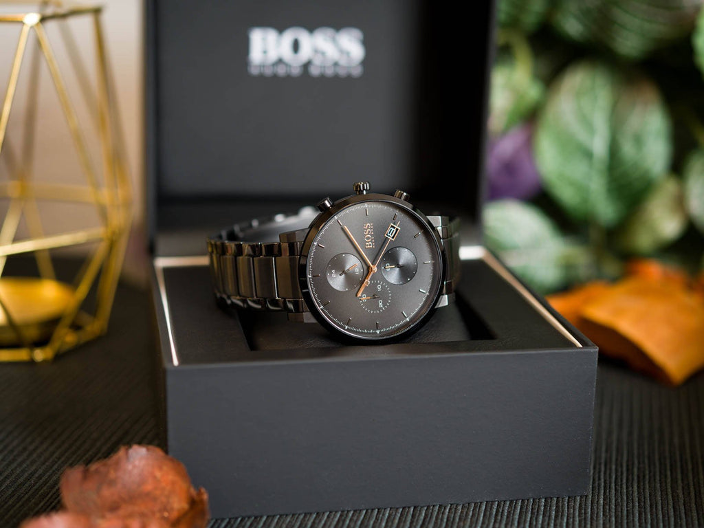 Hugo Boss Integrity Black Dial Black Steel Strap Watch for Men - 1513780 Buy Now By Hugo Boss