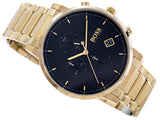Hugo Boss Integrity Chronograph Grey Dial Gold Steel Strap Watch for Men - 1513781 Buy Now By Hugo Boss