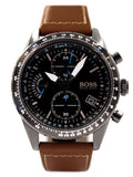 Hugo Boss Pilot Black Dial Brown Leather Strap Watch for Men - 1513851 Buy Now By Hugo Boss