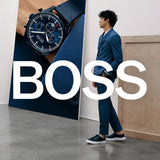 Hugo Boss Pioneer Quartz Blue Dial Blue Leather Strap Watch For Men - 1513711 Buy Now By Hugo Boss