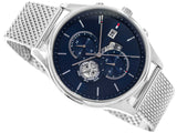 Tommy Hilfiger Weston Chronograph Blue Dial Silver Mesh Bracelet Watch For Men - 1710504 Buy Now By Tommy Hilfiger