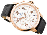 Tommy Hilfiger Jake Multifunction White Dial Black Leather Strap Watch for Men - 1791236 Buy Now By Tommy Hilfiger