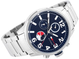 Tommy Hilfiger Jackson Chronograph Blue Dial Silver Steel Strap Watch for Men - 1791242 Buy Now By Tommy Hilfiger