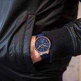 Tommy Hilfiger Justin Chronograph Blue Dial Blue Rubber Strap Watch for Men - 1792057 Buy Now By Tommy Hilfiger