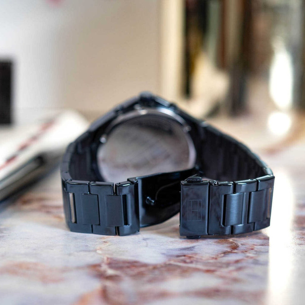 Tommy Hilfiger Justin Chronograph Blue Dial Blue Steel Strap Watch For Men - 1792058 Buy Now By Tommy Hilfiger