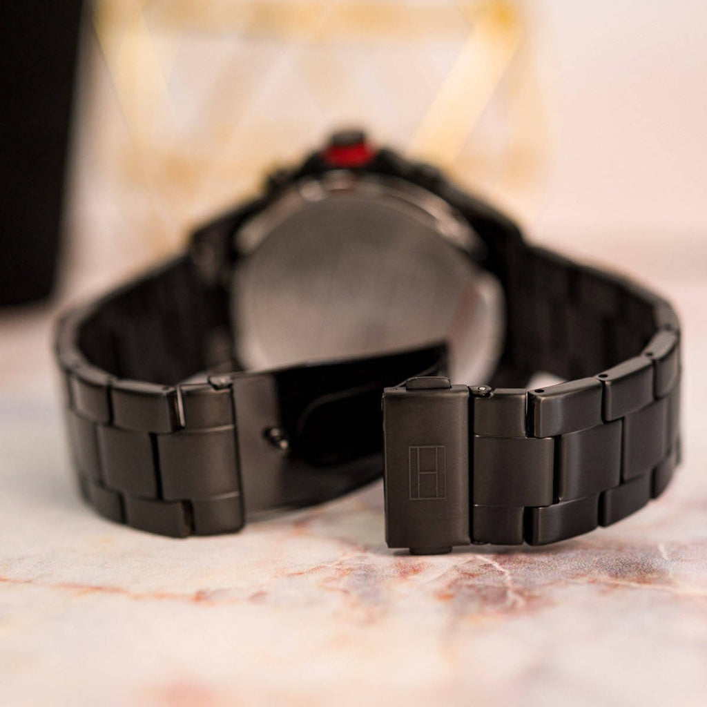 Tommy Hilfiger Blaze Chronograph Black Dial Black Steel Strap Watch For Men - 1792030 Buy Now By Tommy Hilfiger