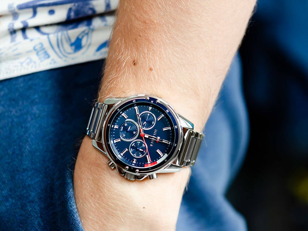 Tommy Hilfiger Mason Quartz Blue Dial Silver Steel Strap Watch for Men - 1791788 Buy Now By Tommy Hilfiger