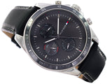 Tommy Hilfiger Parker Chronograph Quartz Grey Dial Black Leather Strap Watch For Men - 1791838 Buy Now By Tommy Hilfiger