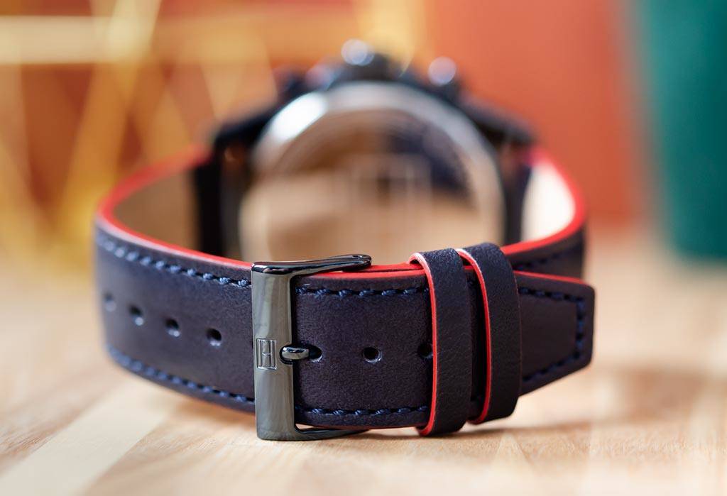 Tommy Hilfiger Parker Chronograph Quartz Blue Dial Blue Leather Strap Watch For Men - 1791839 Buy Now By Tommy Hilfiger