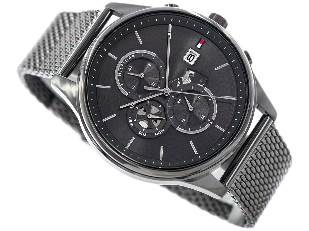 Tommy Hilfiger Shawn Chronograph Quartz Grey Dial Grey Mesh Bracelet Watch for Men - 1791613 Buy Now By Tommy Hilfiger