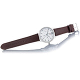 Tommy Hilfiger Damon Quartz White Dial Brown Leather Strap Watch for Men - 1791418 Buy Now By Tommy Hilfiger