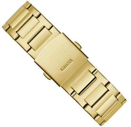 Guess Duke Glitz Crystals Gold Dial Gold Steel Strap Watch For Men - GW0576G2 Buy Now By Guess