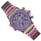 Guess Fusion Chronograph Purple Dial Purple Steel Strap Watch for Women - GW0552L4 Buy Now By Guess