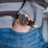 Fossil Neutra Chronograph Brown Dial Brown Leather Strap Watch for Men - FS5763 Buy Now By Fossil