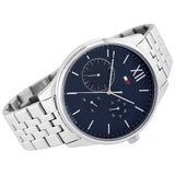 Tommy Hilfiger Damon Chronograph Blue Dial Silver Steel Strap Watch for Men - 1791416 Buy Now By Tommy Hilfiger