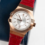 Maserati Potenza Silver Dial Red Leather Strap Watch For Women - R8851108501 Buy Now By Maserati