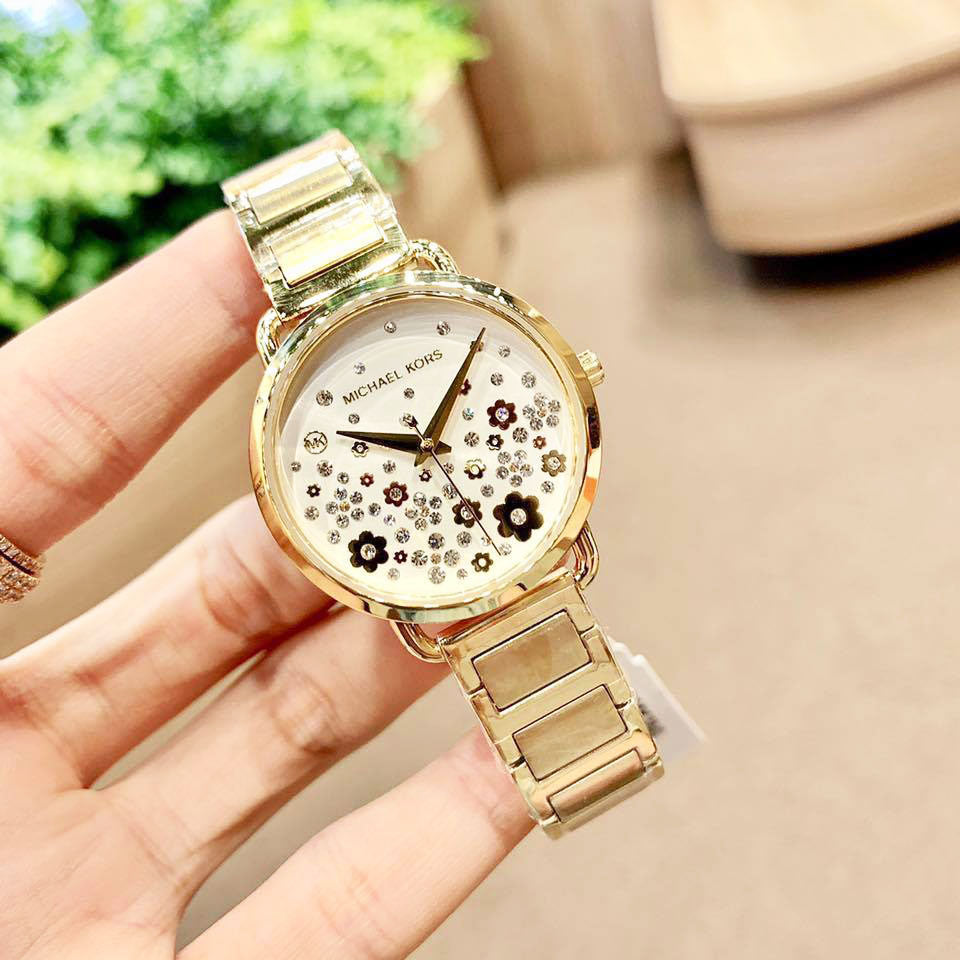 Michael Kors Portia Quartz White Dial Gold Steel Strap Watch for Women - MK3840 Buy Now By Michael Kors