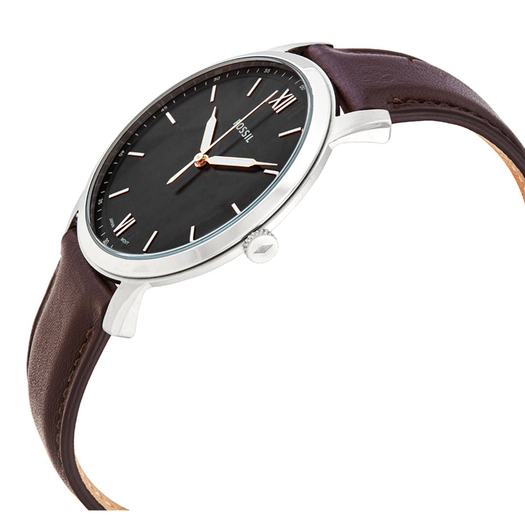 Fossil The Minimalist 3H Black Dial Brown Leather Strap Watch for Men - FS5464 Buy Now By Fossil