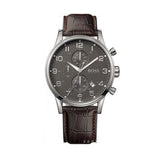 Hugo Boss Aeroliner Chronograph Quartz Grey Dial Brown Leather Strap Watch For Men - HB1512570 Buy Now By Hugo Boss