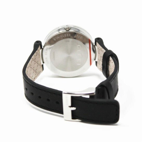 Gucci G Interlocking Black Dial Black Leather Strap Watch For Women - YA133301 Buy Now By Gucci
