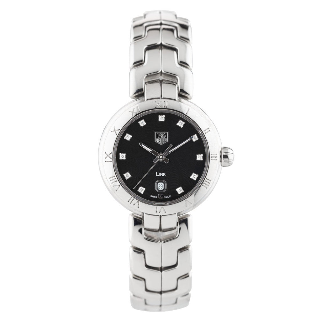 Tag Heuer Link Quartz Diamonds Black Dial Silver Steel Strap Watch for Women - WAT1410.BA0954 Buy Now By Tag Heuer