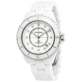 Chanel J12 Diamonds Quartz Ceramic White Dial White Steel Strap Watch for Women - J12 H2422 Buy Now By Chanel