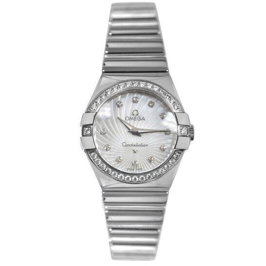 Omega Constellation Quartz Diamonds Silver Dial Silver Steel Strap Watch for Women - 123.15.27.60.55.004 Buy Now By Omega