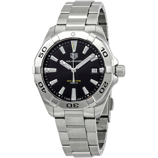 Tag Heuer Aquaracer Black Dial Silver Steel Strap Watch for Men - WBD1110.BA0928 Buy Now By Tag Heuer