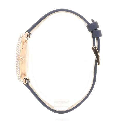 Swarovski Crystal Frost Blue Dial Blue Leather Strap Watch for Women - 5484061 Buy Now By Swarovski