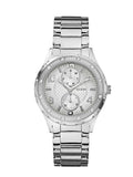 Guess Siren White Dial Silver Steel Strap Watch for Women - W0442L1 Buy Now By Guess