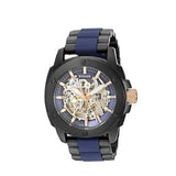 Fossil Modern Machine Automatic Skeleton Blue Dial Two Tone Steel Strap Watch for Men - ME3133 Buy Now By Fossil