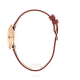 Swarovski Crystal Flower Red Dial Red Leather Strap Watch for Women - 5552780 Buy Now By Swarovski