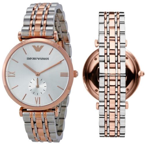 Emporio Armani Retro Silver Dial Two Tone Steel Strap Watch For Men - AR1677 Buy Now By Emporio Armani