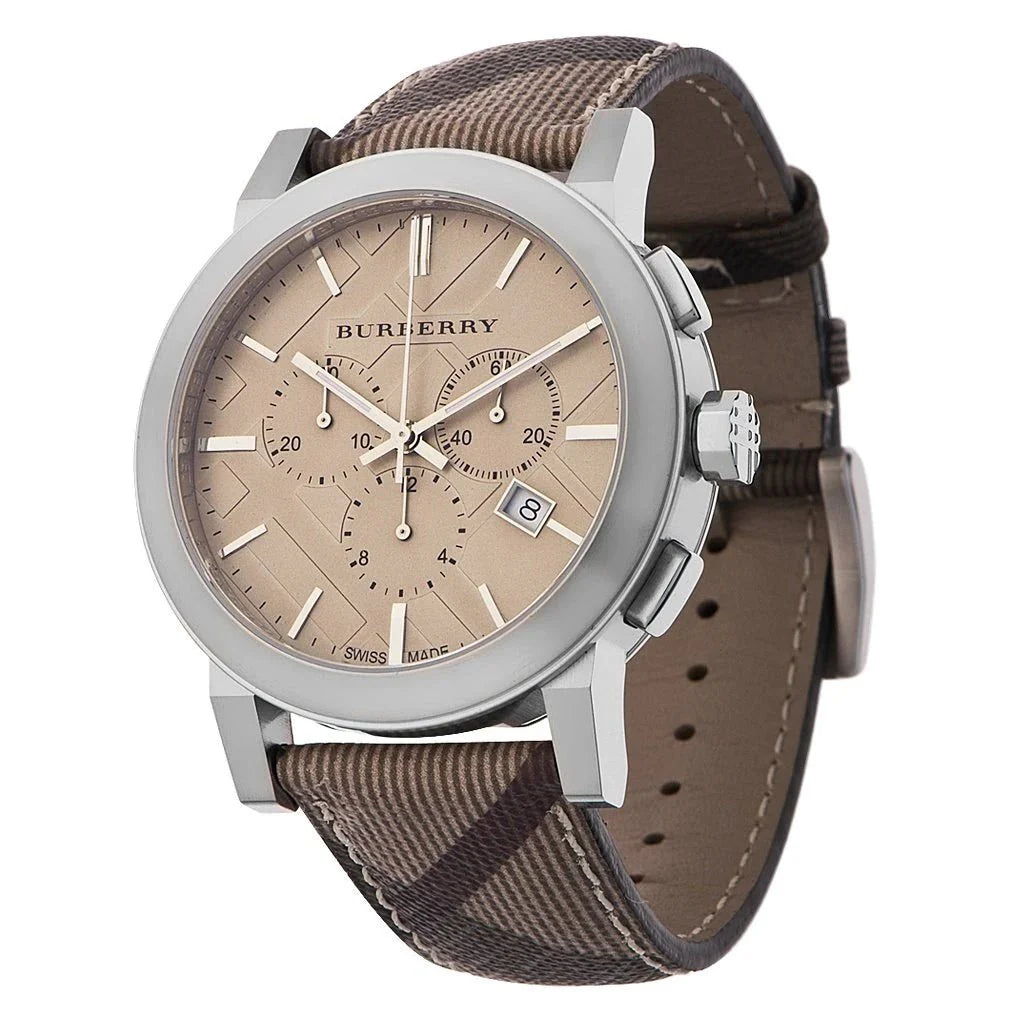 Burberry The City Smoked Brown Dial Brown Leather Strap Watch for Men - BU9361 Buy Now By Burberry