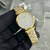 Emporio Armani Dress Analog Mother of Pearl Dial Gold Steel Strap Watch For Women - AR11007 Buy Now By Emporio Armani