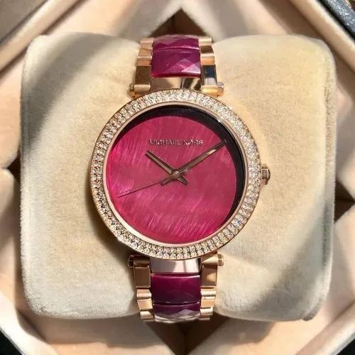 Michael Kors Parker Pink Mother of Pearl Dial Two Tone Steel Strap Watch for Women - MK6490 Buy Now By Michael Kors