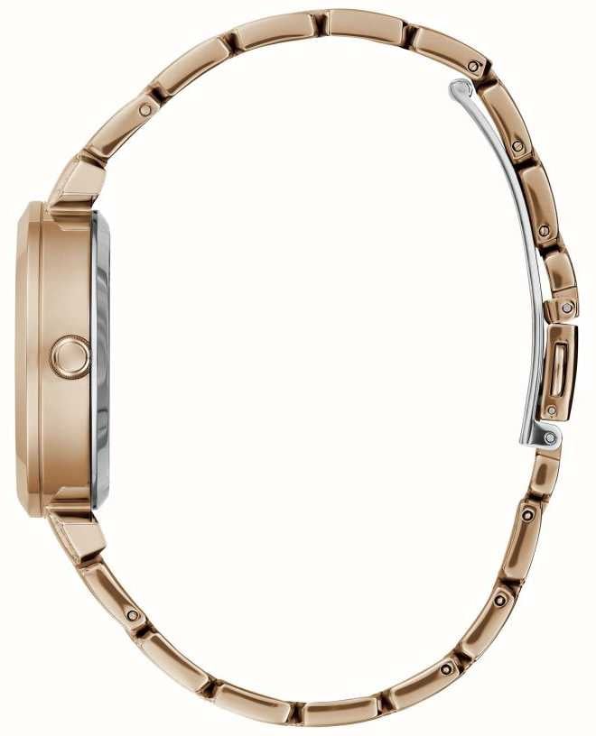 Guess Crystal Clear Rose Gold Dial Rose Gold Steel Strap Watch for Women - GW0470L3 Buy Now By Guess