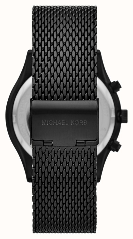 Michael Kors Slim Runway Chronograph Black Dial Black Mesh Bracelet Watch For Men - MK9060 Buy Now By Michael Kors