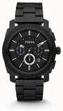 Fossil Machine Chronograph Black Dial Black Steel Strap Watch for Men - FS4552 Buy Now By Fossil