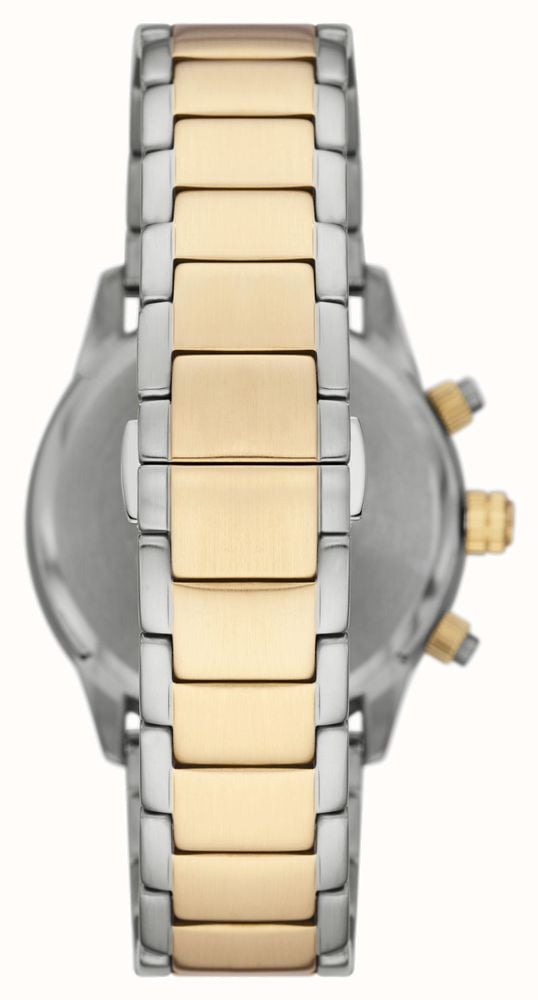 Emporio Armani Analog Chronograph Black Dial Two Tone Steel Strap Watch For Men - AR11521 Buy Now By Emporio Armani