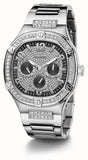 Guess Duke Glitz Black Dial Silver Steel Strap Watch For Men - GW0576G1 Buy Now By Guess