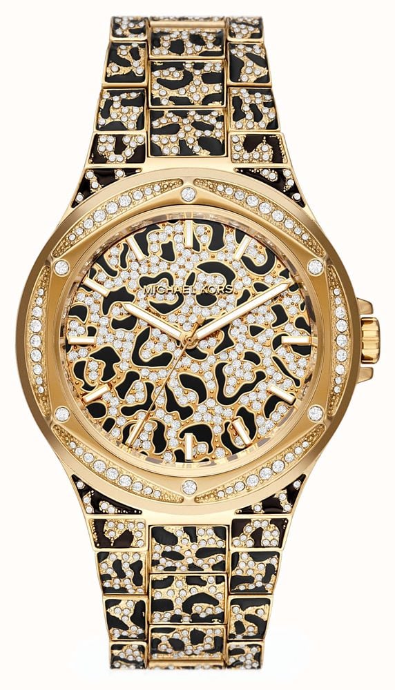 Michael Kors Lennox Three Hand Crystals Gold Dial Two Tone Steel Strap Watch For Women - MK7284 Buy Now By Michael Kors