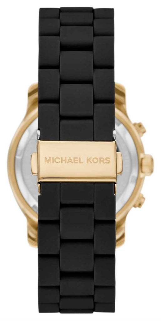 Michael Kors Runway Chronograph Black Dial Black Silicone Strap Watch For Women - MK7385 Buy Now By Michael Kors