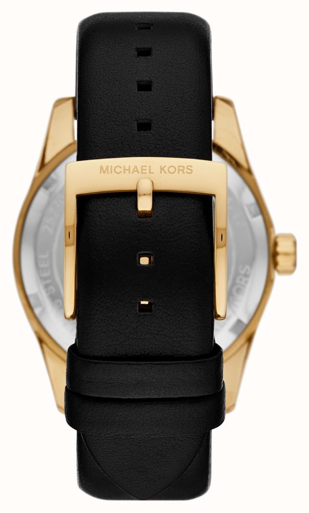 Michael Kors Lexington Black Dial Black Leather Strap Watch For Women - MK4748 Buy Now By Michael Kors