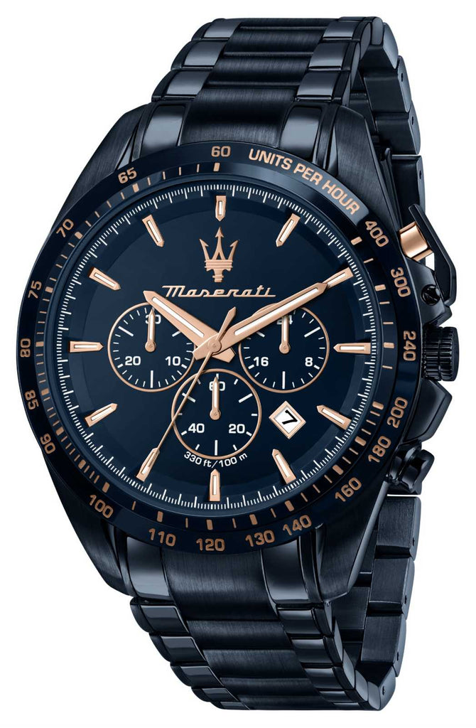 Maserati SFIDA Chronograph Black Dial Black Steel Strap Watch For Men - R8873640011 Buy Now By Maserati