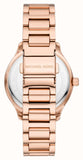 Michael Kors Parker Three-Hand Mother of Pearl White Dial Rose Gold Steel Strap Watch For Women - MK4695 Buy Now By Michael Kors
